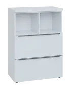 SIN 3 - 82ZN kancelářská skříň, 2-zásuvková/nika, 1120x800x400, bílá